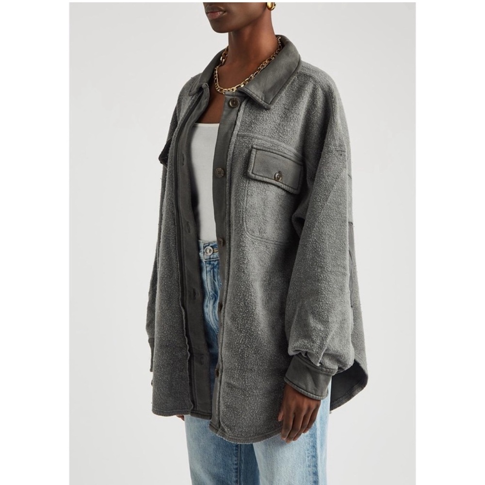 NWOT Free People Ruby Gray Oversized flannel Shacket